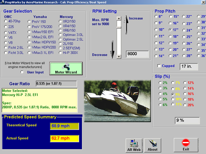 PropWorks2 Software by AeroMarine Research