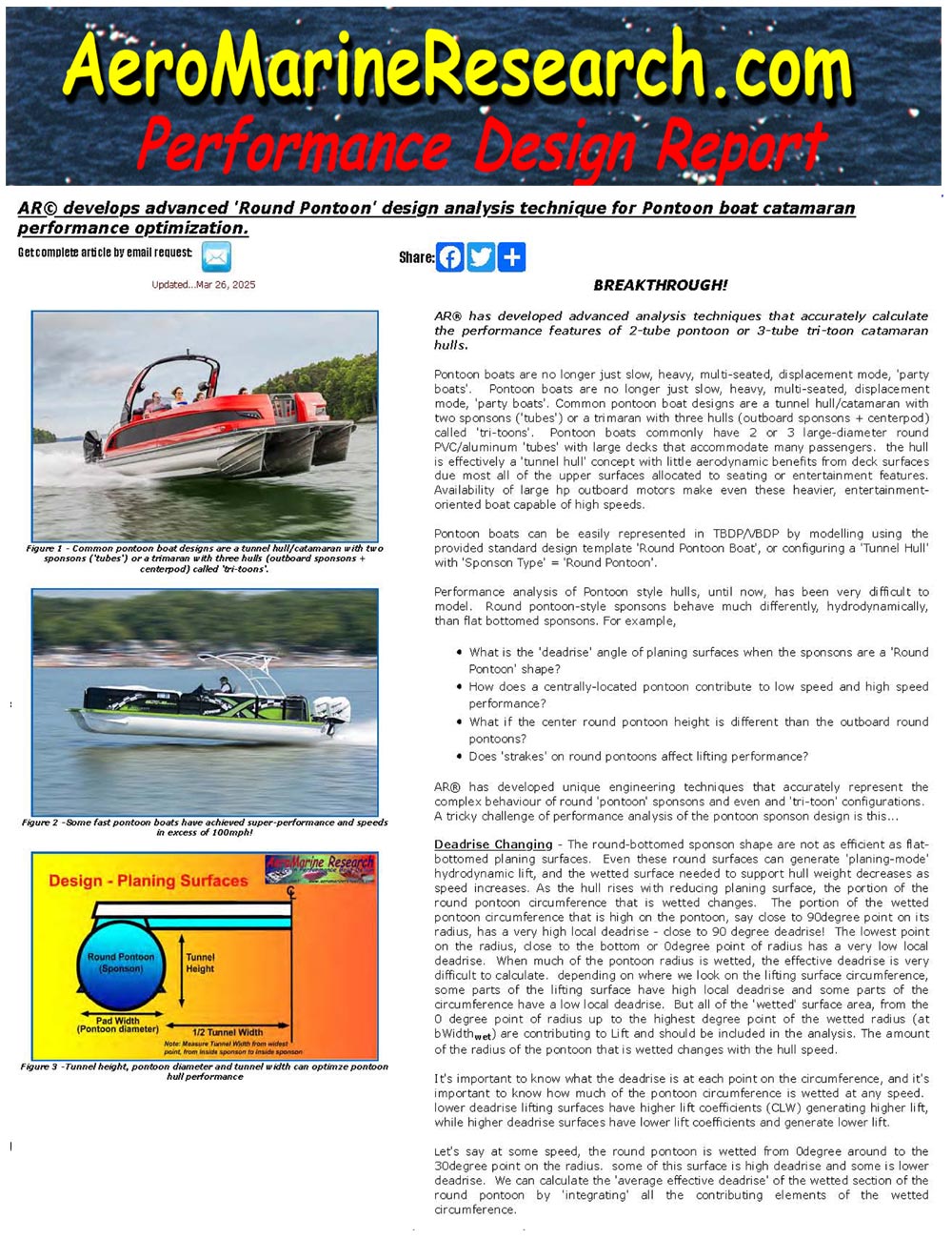 TBDP - Pontoon and TriToon boat design and Optimization