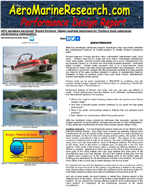 Pontoon boat deisgn - AR Research March 2025